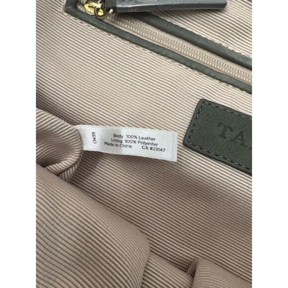 Talbots Suede Saddle Hobo Duffel Bag Large Moss Green Giftable NWOT - Picture 8 of 9